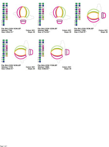 Balloon embroidery designs - Hot air balloon embroidery design machine embroidery pattern - Kid embroidery file - Baby boy instant download