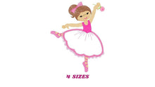 Load image into Gallery viewer, Ballerina embroidery designs - Ballet embroidery design machine embroidery pattern - Baby girl embroidery file - instant digital download
