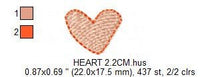 Carica l&#39;immagine nel visualizzatore di Gallery, Small heart embroidery designs - Heart micro embroidery design machine embroidery pattern - Baby girl embroidery file Heart embroidery pes
