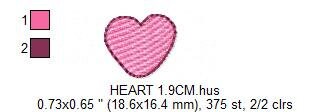 Heart mini embroidery designs - Heart embroidery design machine embroidery pattern - Baby girl embroidery Heart micro embroidery download Marcia Embroidery