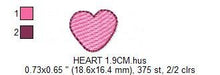 Cargar imagen en el visor de la galería, Heart mini embroidery designs - Heart embroidery design machine embroidery pattern - Baby girl embroidery Heart micro embroidery download
