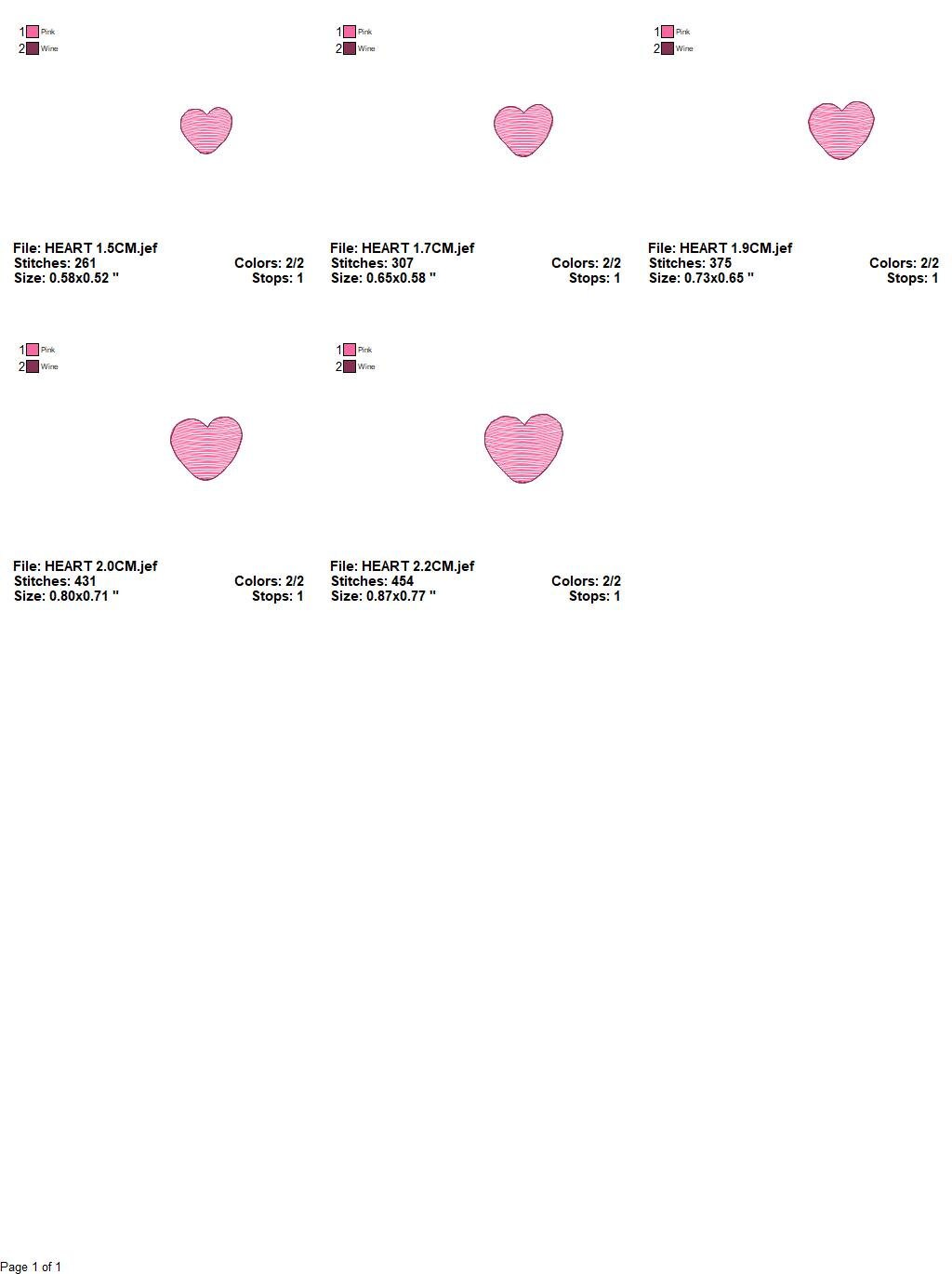 Heart mini embroidery designs - Heart embroidery design machine embroidery pattern - Baby girl embroidery Heart micro embroidery download Marcia Embroidery