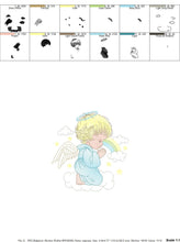 Carica l&#39;immagine nel visualizzatore di Gallery, Angel embroidery designs - Baby girl embroidery design machine embroidery pattern - Girl with wings embroidery file - instant download pes
