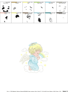 Angel embroidery designs - Baby girl embroidery design machine embroidery pattern - Girl with wings embroidery file - instant download pes