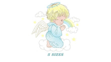 Carica l&#39;immagine nel visualizzatore di Gallery, Angel embroidery designs - Baby girl embroidery design machine embroidery pattern - Girl with wings embroidery file - instant download pes
