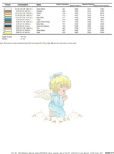 Charger l&#39;image dans la galerie, Angel embroidery designs - Baby boy embroidery design machine embroidery pattern - Boy with wings embroidery file - instant download pes
