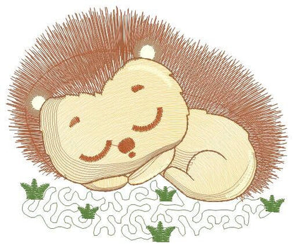 Hedgehog embroidery designs - Woodland Animal embroidery design machine embroidery pattern - Porcupine embroidery file - instant download