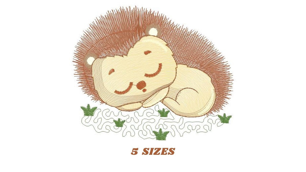 Hedgehog embroidery designs - Woodland Animal embroidery design machine embroidery pattern - Porcupine embroidery file - instant download