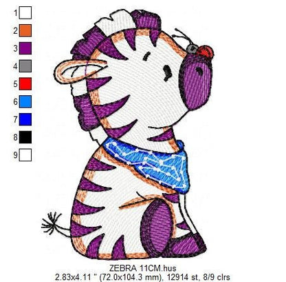 Zebra embroidery design - Animal embroidery designs machine embroidery pattern - Baby boy embroidery - Safari embroidery file Towel Shirt