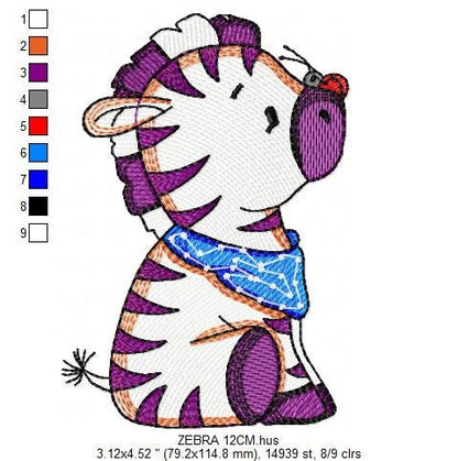 Zebra embroidery design - Animal embroidery designs machine embroidery pattern - Baby boy embroidery - Safari embroidery file Towel Shirt