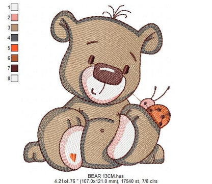 Bear embroidery designs - Baby boy embroidery design machine embroidery pattern - Cute Teddy Bear embroidery file - instant download pes jef Marcia Embroidery