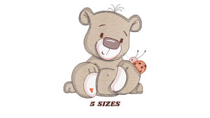 Bear embroidery designs - Baby boy embroidery design machine embroidery pattern - Cute Teddy Bear embroidery file - instant download pes jef