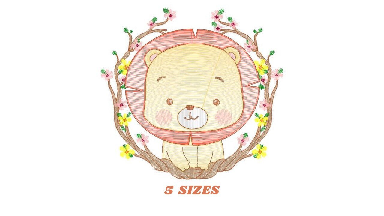 Lion embroidery designs - Safari embroidery design machine embroidery pattern - Baby boy embroidery file - Lion king embroidery download pes Marcia Embroidery