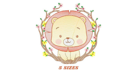 Lion embroidery designs - Safari embroidery design machine embroidery pattern - Baby boy embroidery file - Lion king embroidery download pes Marcia Embroidery