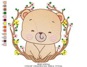 Bear embroidery designs - Baby boy embroidery design machine embroidery pattern - cute teddy bear embroidery file - instant download pes jef