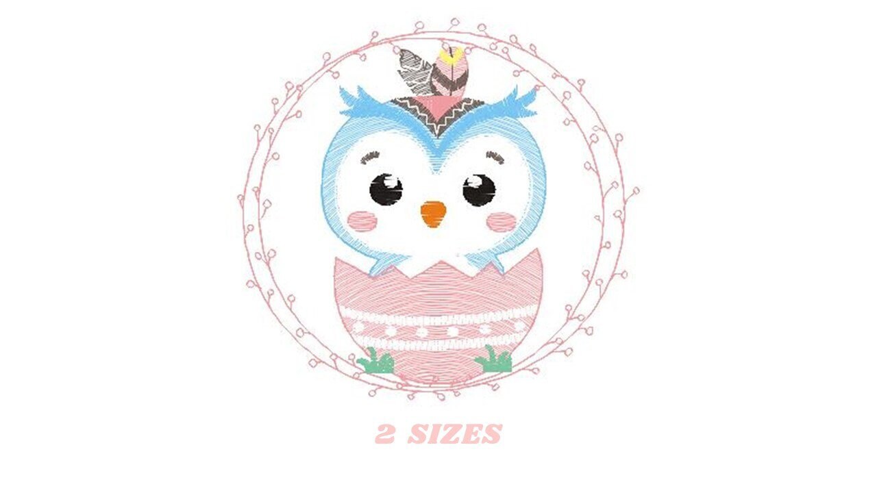Owl embroidery design - Bird embroidery design machine embroidery pattern - Baby boy embroidery file - instant download bird with egg Marcia Embroidery