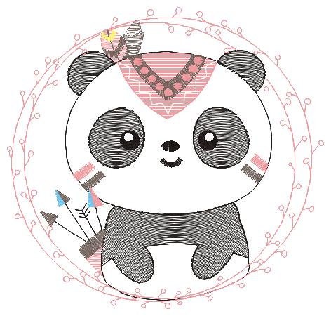Panda embroidery design - Animal embroidery designs machine embroidery pattern - Baby boy embroidery file - Panda frame instant download pes