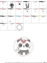 Carica l&#39;immagine nel visualizzatore di Gallery, Panda embroidery design - Animal embroidery designs machine embroidery pattern - Baby boy embroidery file - Panda frame instant download pes
