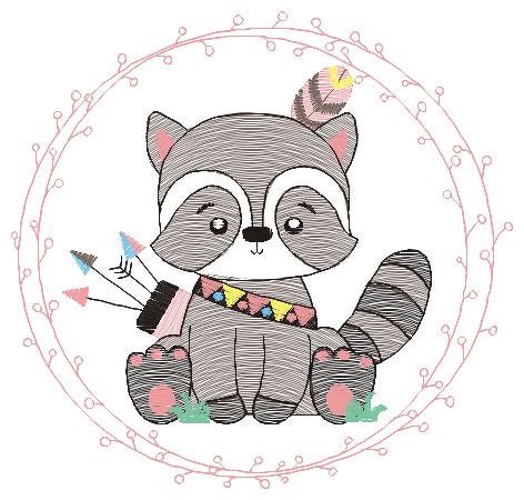 Raccoon embroidery designs - Woodland animal embroidery design machine embroidery pattern - Baby boy embroidery file - instant download pes - Marcia Embroidery