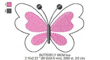 Cargar imagen en el visor de la galería, Butterfly embroidery design - Cute embroidery designs machine embroidery pattern - Baby girl embroidery file - instant download digital pes
