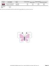 Charger l&#39;image dans la galerie, Butterfly embroidery design - Cute embroidery designs machine embroidery pattern - Baby girl embroidery file - instant download digital pes
