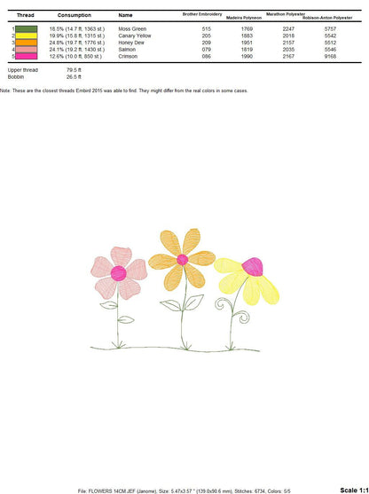 Flower garden embroidery designs - Spring flowers embroidery design machine embroidery pattern - Tea towel embroidery file - kitchen apron