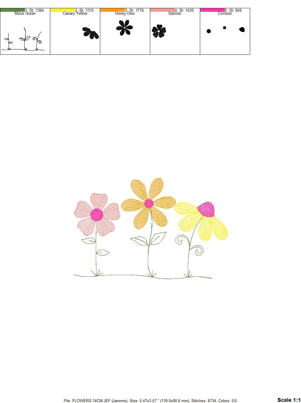 Flower garden embroidery designs - Spring flowers embroidery design machine embroidery pattern - Tea towel embroidery file - kitchen apron