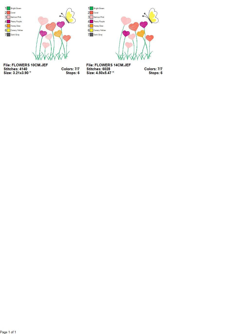 Flower garden embroidery designs - Flowers embroidery design machine embroidery pattern - Butterfly embroidery file - kitchen cloth apron
