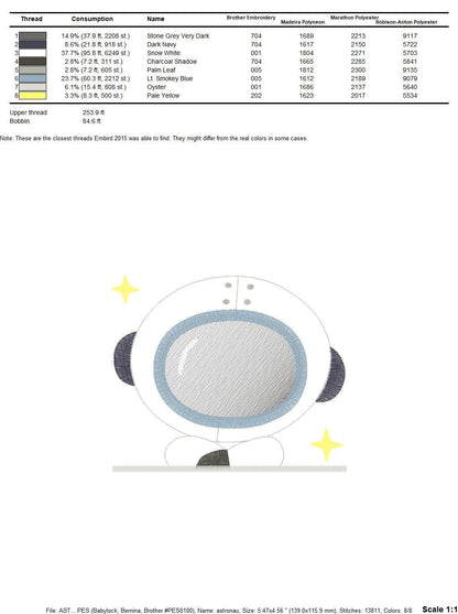 Peek a boo Astronaut embroidery designs - Baby boy embroidery design machine embroidery pattern - Space embroidery file - instant download Marcia Embroidery