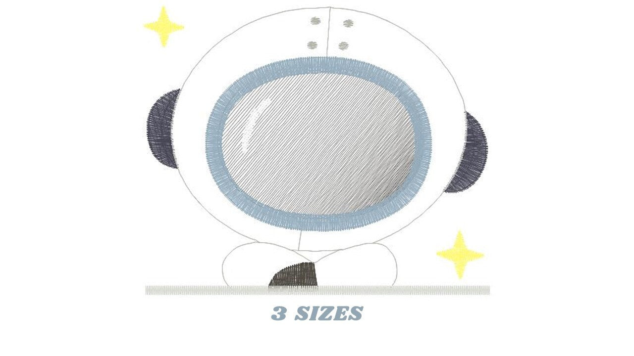 Peek a boo Astronaut embroidery designs - Baby boy embroidery design machine embroidery pattern - Space embroidery file - instant download Marcia Embroidery