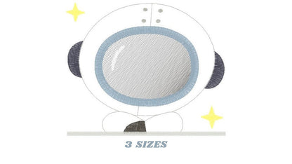 Peek a boo Astronaut embroidery designs - Baby boy embroidery design machine embroidery pattern - Space embroidery file - instant download Marcia Embroidery