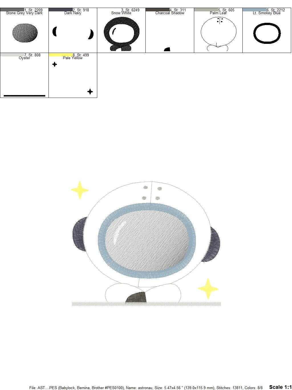 Peek a boo Astronaut embroidery designs - Baby boy embroidery design machine embroidery pattern - Space embroidery file - instant download Marcia Embroidery