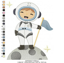 Laden Sie das Bild in den Galerie-Viewer, Astronaut embroidery designs - Baby boy embroidery design machine embroidery pattern - Space embroidery file - instant download Star Rocket
