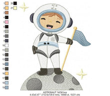 Laden Sie das Bild in den Galerie-Viewer, Astronaut embroidery designs - Baby boy embroidery design machine embroidery pattern - Space embroidery file - instant download Star Rocket
