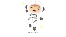 Cargar imagen en el visor de la galería, Astronaut embroidery designs - Girl embroidery design machine embroidery pattern - Space embroidery file - Rocket embroidery applique design
