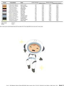 Astronaut embroidery designs - Baby boy embroidery design machine embroidery pattern - Space embroidery file - instant download Star Rocket