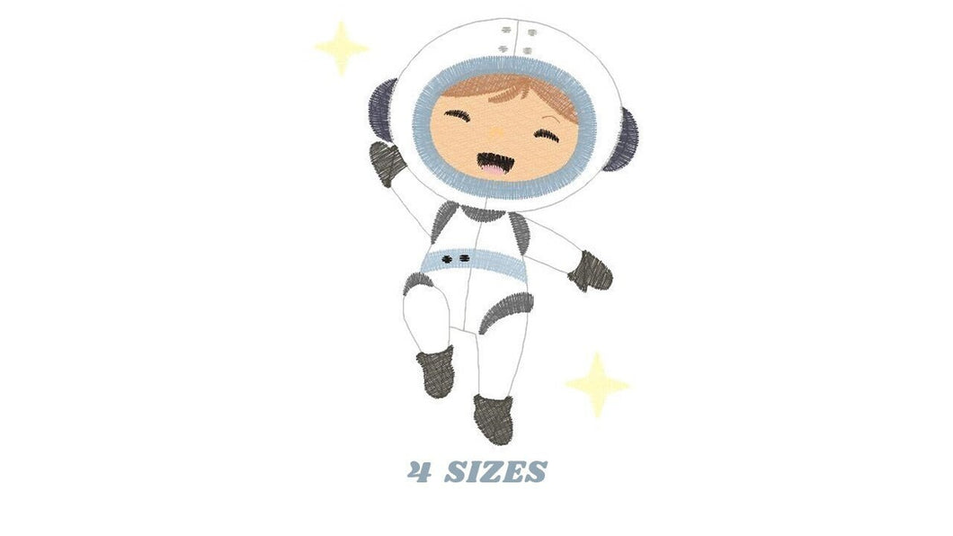 Astronaut embroidery designs - Baby boy embroidery design machine embroidery pattern - Space embroidery file - instant download Star Rocket