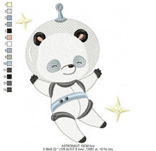 Load image into Gallery viewer, Panda Astronaut embroidery designs - Baby boy embroidery design machine embroidery pattern - instant download  Space embroidery file Planet
