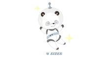 Load image into Gallery viewer, Panda Astronaut embroidery designs - Baby boy embroidery design machine embroidery pattern - instant download  Space embroidery file Planet
