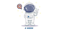 Load image into Gallery viewer, Astronaut embroidery designs - Baby boy embroidery design machine embroidery pattern - Space embroidery file Star Rocket - instant download
