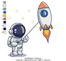 Carica l&#39;immagine nel visualizzatore di Gallery, Astronaut embroidery designs - Baby boy embroidery design machine embroidery pattern - instant download - Space embroidery file Star Rocket
