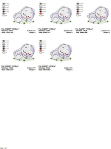 Sleeping bunny embroidery design - Baby girl embroidery designs machine embroidery pattern - Newborn embroidery file Nursery Maternity pes