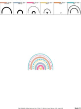 Cargar imagen en el visor de la galería, Boho Rainbow embroidery design - Colorful Rainbow embroidery designs machine embroidery pattern - Baby girl embroidery file - Batik hearts
