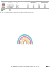 Load image into Gallery viewer, Boho Rainbow embroidery design - Colorful Rainbow embroidery designs machine embroidery pattern - Baby girl embroidery file - Batik hearts
