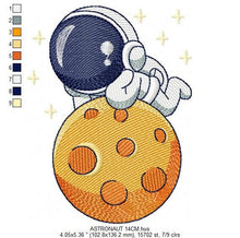 Cargar imagen en el visor de la galería, Astronaut embroidery designs - Baby boy embroidery design machine embroidery pattern - instant download - Moon embroidery file Space Earth
