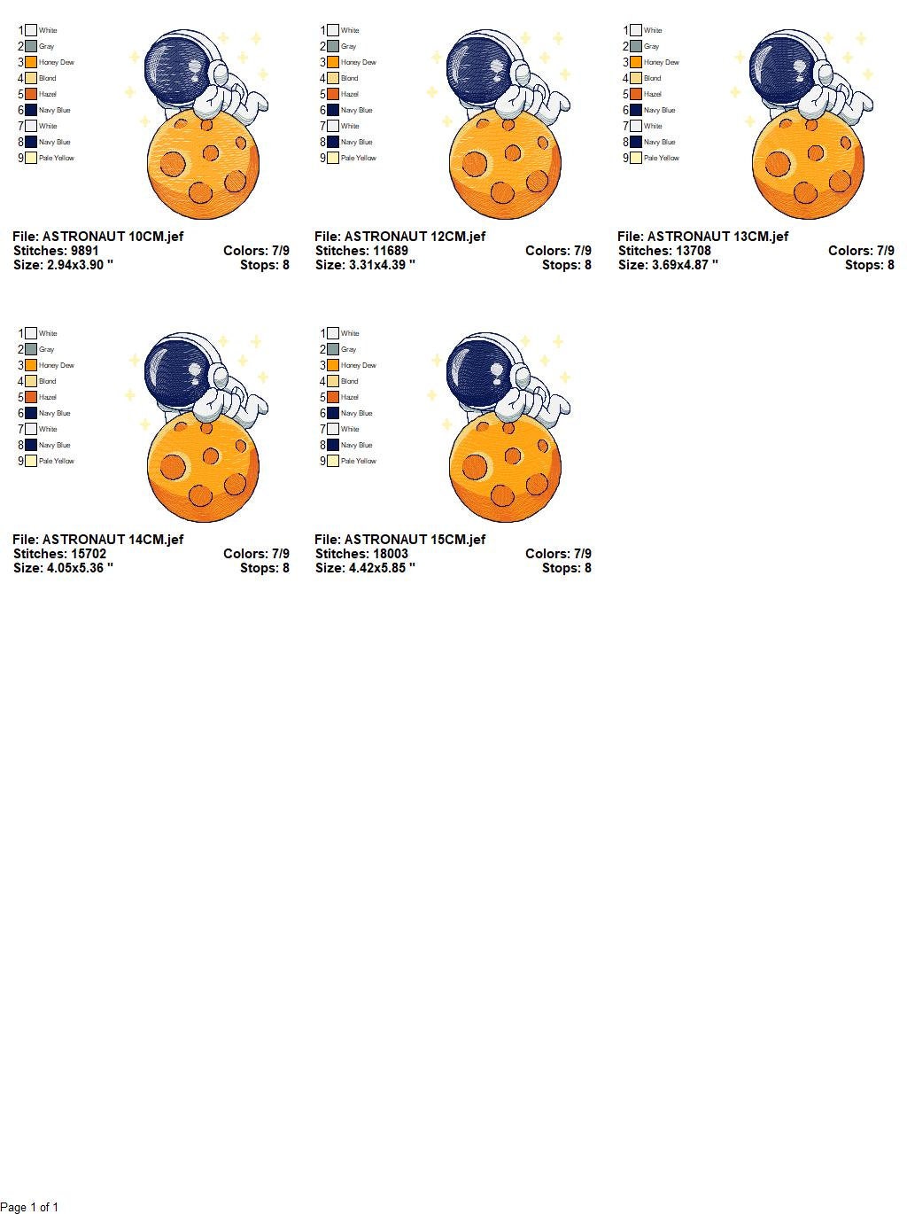 Astronaut embroidery designs - Baby boy embroidery design machine embroidery pattern - instant download - Moon embroidery file Space Earth