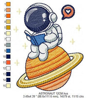 Laden Sie das Bild in den Galerie-Viewer, Astronaut embroidery designs - Baby boy embroidery design machine embroidery pattern - Saturn embroidery file Star Rocket - instant download
