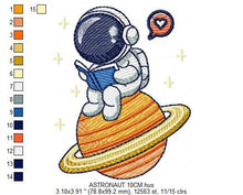 Laden Sie das Bild in den Galerie-Viewer, Astronaut embroidery designs - Baby boy embroidery design machine embroidery pattern - Saturn embroidery file Star Rocket - instant download
