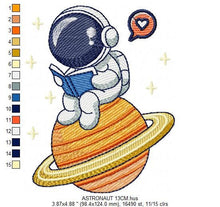 Laden Sie das Bild in den Galerie-Viewer, Astronaut embroidery designs - Baby boy embroidery design machine embroidery pattern - Saturn embroidery file Star Rocket - instant download
