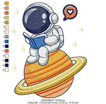 Laden Sie das Bild in den Galerie-Viewer, Astronaut embroidery designs - Baby boy embroidery design machine embroidery pattern - Saturn embroidery file Star Rocket - instant download
